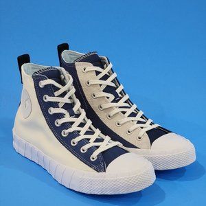Converse Hi-Vis UNT1TL3D Egret Navy Sneakers NWT